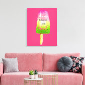 Toile Citation d'été popsicle berry mignon art alimentai (Insitu(Salon))
