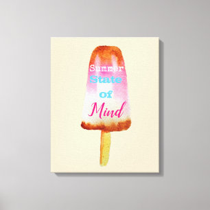 Toile Citation d'été popsicle sorbet mignon art alimenta