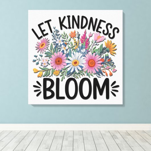 Toile Citation/Discours/Fleurs Inspirationnels (Insitu (Plancher de Bois))