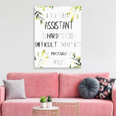 Toile Citation du secrétaire adjoint aux remerciements M (Insitu(Salon))