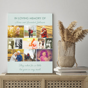 Toile Citation du souvenir In Love Memory - Collage de p