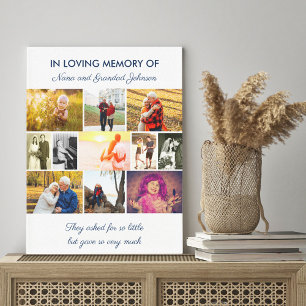 Toile Citation du souvenir In Love Memory - Collage de p