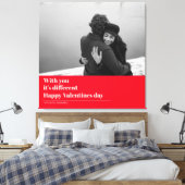 Toile Citation et photo rouge tendance | Cadeau Valentin (Insitu(Chambre))