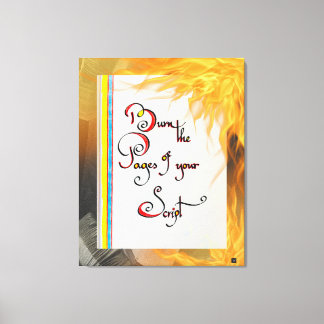 Toile Citation inspirante Graver les pages de votre scri