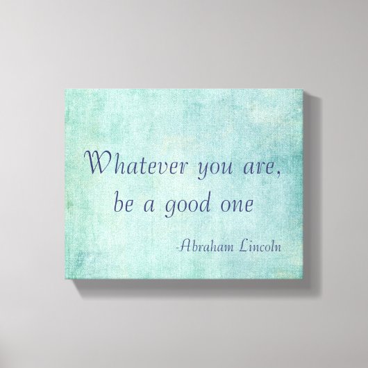 Toile Citation Inspirationnelle Abraham Lincoln (Recto)