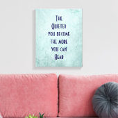 Toile Citation inspirée sur une texture Vintage verte (Insitu(Salon))