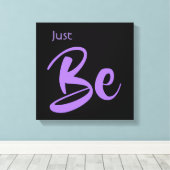 Toile Citation inspirée Typographie noir et violet (Insitu (Plancher de Bois))