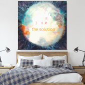 Toile Citation, Je suis la solution, Belle sphère Acryli (Insitu(Chambre))