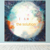 Toile Citation, Je suis la solution, Belle sphère Acryli (Insitu (Plancher de Bois))