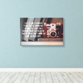 Toile Citation : La vie est comme une caméra (Insitu (Plancher de Bois))