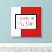 Toile Citation moderne Couleur Bloc rouge noir (Insitu (Plancher de Bois))