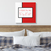 Toile Citation moderne Couleur Bloc rouge noir (Insitu(Chambre))