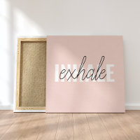 Citation moderne Pastel Pink Inhale Exhale