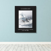 Toile citation motivante de leadership (Insitu (Plancher de Bois))