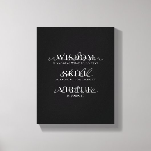 Toile Citation Motivante Typographie Moderne de Script (Recto)
