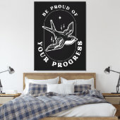 Toile Citation Motivationnelle Soyez Fier de Vos Progrès (Insitu(Chambre))