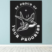 Toile Citation Motivationnelle Soyez Fier de Vos Progrès (Insitu (Plancher de Bois))