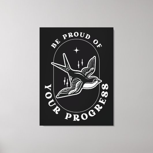 Toile Citation Motivationnelle Soyez Fier de Vos Progrès (Recto)
