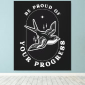 Toile Citation Motivationnelle Soyez Fier de Vos Progrès (Insitu (Plancher de Bois))