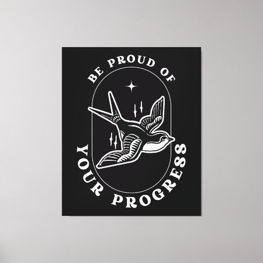 Toile Citation Motivationnelle Soyez Fier de Vos Progrès (Recto)