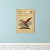 Toile Citation Phoenix Inspiration Parchemin antique (Insitu (Plancher de Bois))