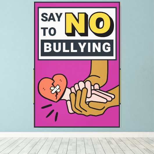 Toile Citation positive - Pas d'intimidation (Insitu (Plancher de Bois))