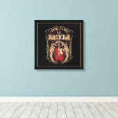 Toile Citation rock et roll avec guitare (Insitu (Plancher de Bois))