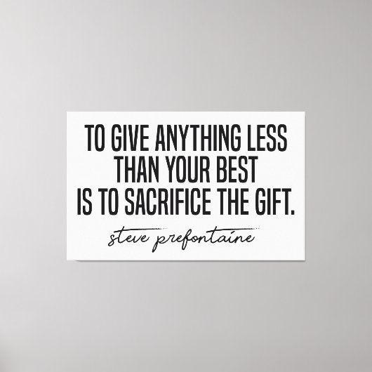 Toile Citation Steve Prefontaine (Recto)