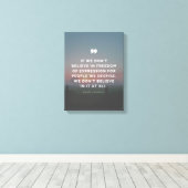 Toile Citation sur la liberté d'expression de Noam Choms (Insitu (Plancher de Bois))