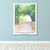 Toile Citation Zen Inspirationnelle - Chemin Bambou (Insitu (Plancher de Bois))