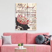 Toile Citations d'amour pour mon mari, décoration intéri (Insitu(Salon))