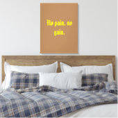 Toile Citations de motivation de GYM et marron clair (Insitu(Chambre))