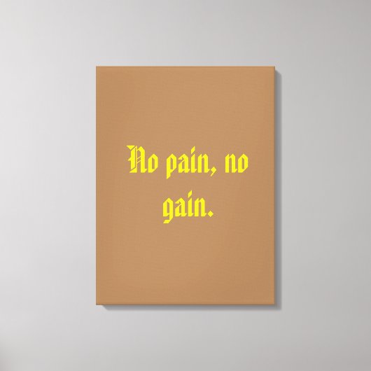 Toile Citations de motivation de GYM et marron clair (Recto)