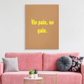 Toile Citations de motivation de GYM et marron clair (Insitu(Salon))