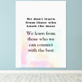 Toile Citations de vie Nous apprenons de celui à qui nou (Insitu (Plancher de Bois))