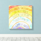Toile Citations Inspiration Arc-en-ciel (Insitu (Plancher de Bois))