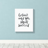 Toile Citations Inspirationnelles : Croyez Et Vous Réuss (Insitu (Plancher de Bois))