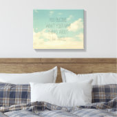 Toile Citations sur l'esprit, Ciel et Nuages, Vintage (Insitu(Chambre))