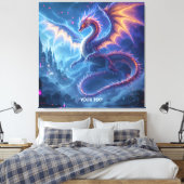 Toile Cité fantastique du dragon bleu mignon (Insitu(Chambre))