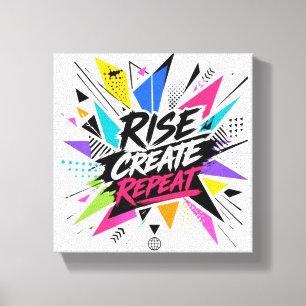 Toile Citer Créer Répéter Citation Motivationnelle Inspi