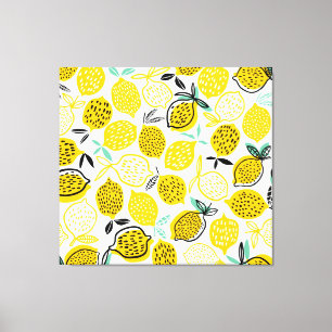 Toile Citron Design été Illustration Vintage