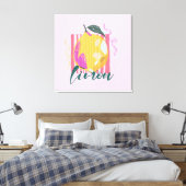 Toile Citron Rose Limon Italien (Insitu(Chambre))