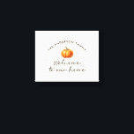 Toile Citrouille automne automne bienvenue chez nous<br><div class="desc">Bienvenue dans notre maison script moderne automne déco maison citrouille décoration maison personnalisée décoration maison personnalisée design de toile personnalisée.</div>