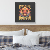 Toile Citrouille de crâne d'Halloween de Nuit Éternelle (Insitu(Chambre))