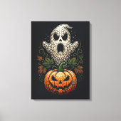 Toile Citrouille de crâne Halloween gothique (Recto)