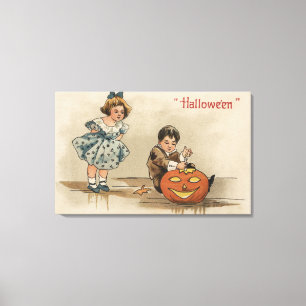 Toile Citrouille de Halloween GreetingCarving