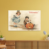 Toile Citrouille de salutation Halloween (Insitu(Salon))