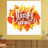 Toile Citrouille de Thanksgiving & Automne (Insitu(Salon))