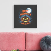 Toile Citrouille d'Halloween effrayante Jack O Lantern (Insitu(Salon))