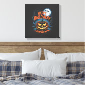 Toile Citrouille d'Halloween effrayante Jack O Lantern (Insitu(Chambre))